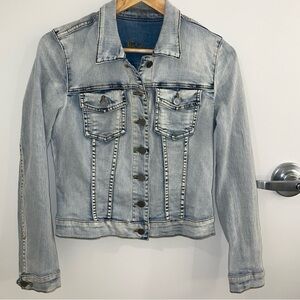Kut From The‎ Cloth Helena Denim Jacket Light Wash Sz Sm